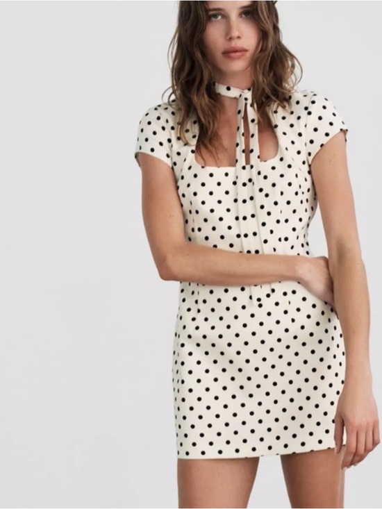 Zara Dresses & Skirts - ❣️VIRAL❣️ ZARA SHORT POLKA DOT TIE DRESS